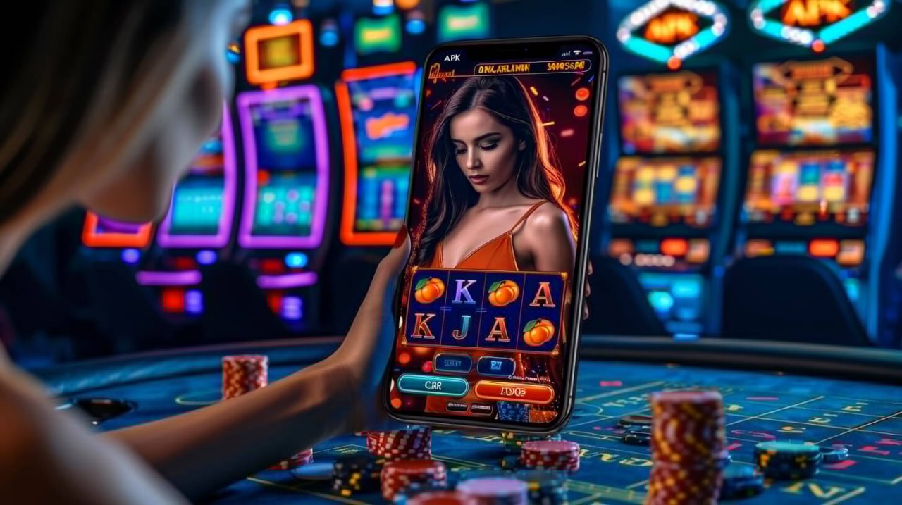 Ilustrasi gameplay casino online sgpslot di perangkat mobile